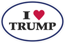 I Heart Trump Oval Sticker