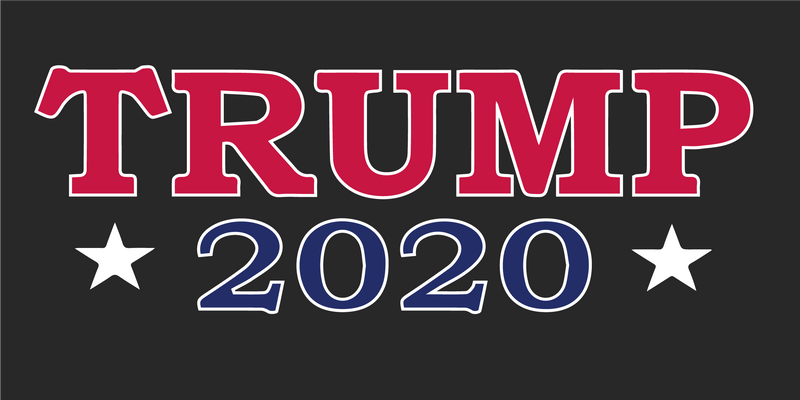 Trump 2020 Two Stars  - Bumper Sticker