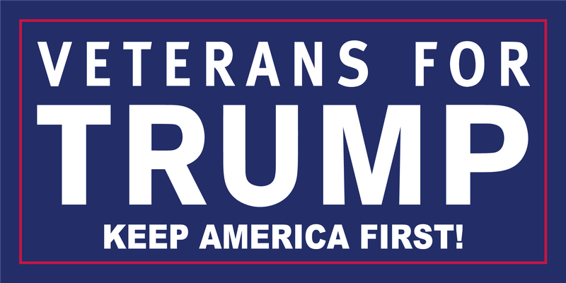 Veterans For Trump Keep America First KAF  - Bumper Sticker