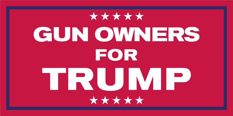 Gun Owners For Trump Red - Bumper Sticker