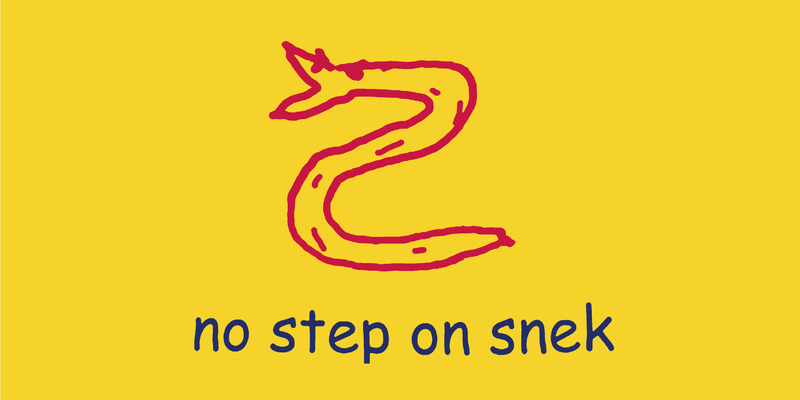 no step on snek - Bumper Sticker Yellow