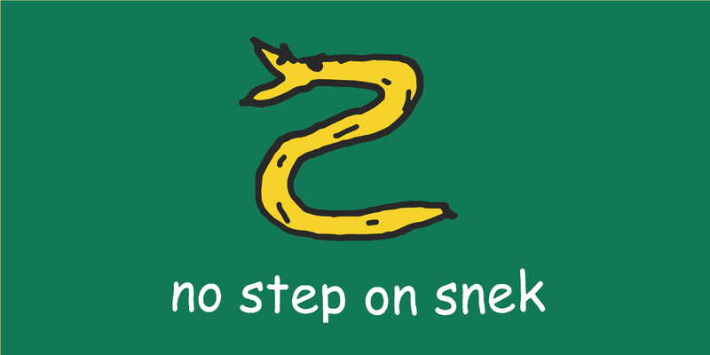 no step on snek - Bumper Sticker Green
