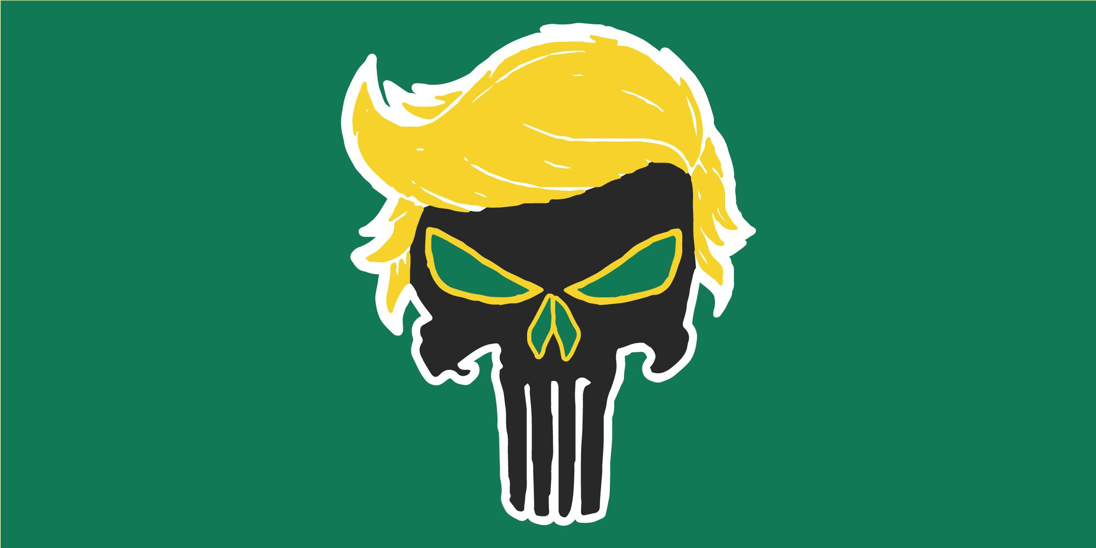 Trumpinator Sticker Trump Punisher Green - Bumper Sticker
