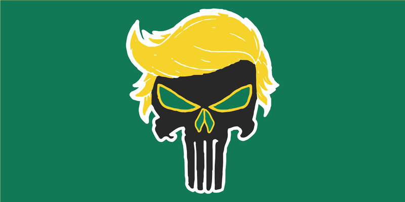 Trump Punisher Green - Bumper Sticker