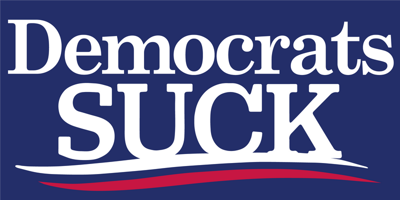 Democrats Suck - Bumper Sticker