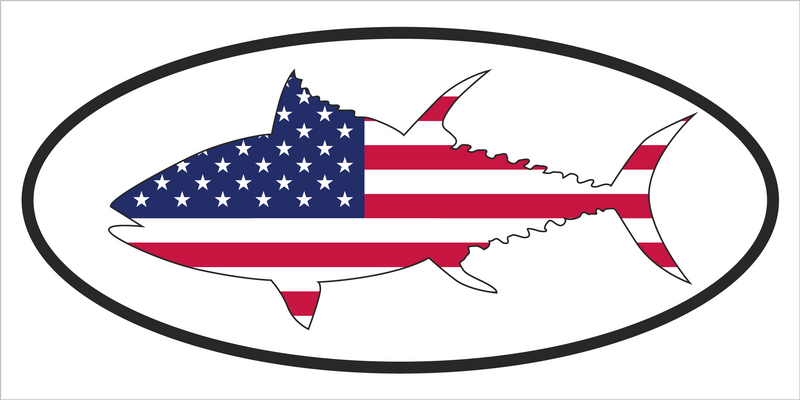 USA Fish   - Bumper Sticker Oval