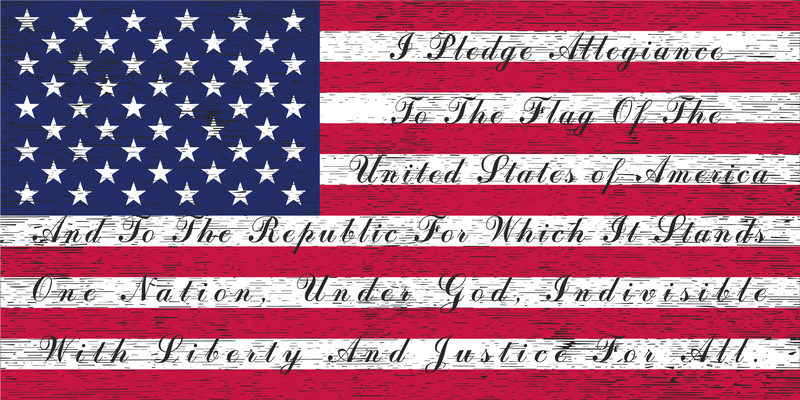USA Pledge Allegiance  - Bumper Sticker
