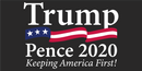 Trump Pence 2020 Keeping America First KAF Black 2'X3' Flag Rough Tex® 100D