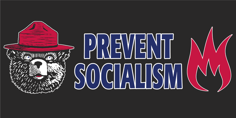 Prevent Socialism Smokey Bear 3'X5' Flag Rough Tex® 100D