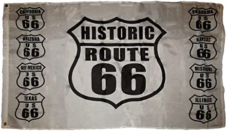 Route 66 HighWay Signs 3'X5' Flag Rt 66 Polyester