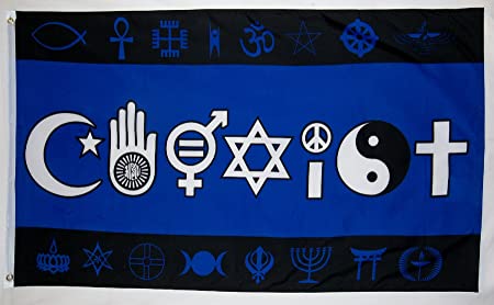 COEXIST Blue 3'X5' Flag Rough Tex® 100D