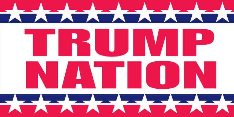 Trump Nation Stars & Stripes Bumper Sticker