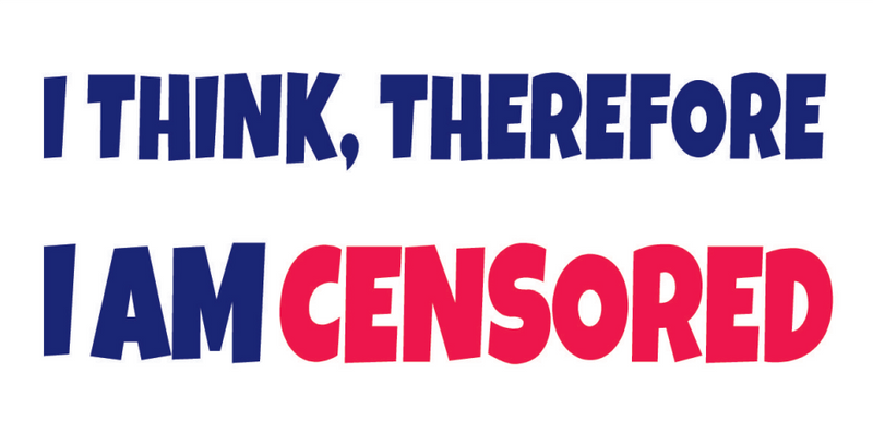 I Think Therefore I Am CENSORED Bumper Sticker