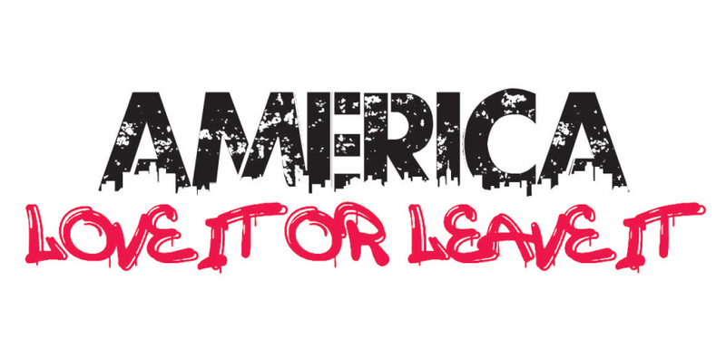 America Love It Or Leave It Fading Letters - Bumper Sticker