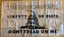 Culpeper Liberty Or Death Coiled  Flag Rough Tex® 100D American Revolution 1776