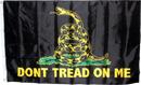 Gadsden Don't Tread On Me Black  3'X5' Flag Rough Tex® 75D