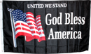 USA United We Stand God Bless America 3'X5' Flag Rough Tex® 75D