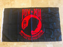 POW MIA BLACK & RED 3X5 FEET 75D ROUGH TEX