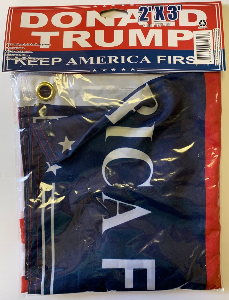 Donald Trump Keep America First KAF Red & Blue  2'X3' Flag Rough Tex® 100D