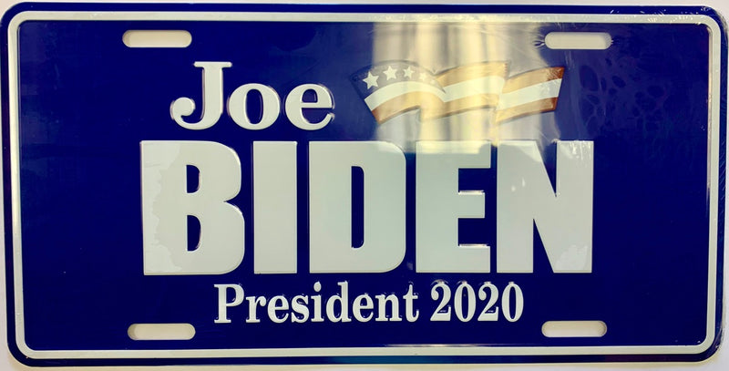 Joe Biden President 2020 Blue Aluminum Embossed License Plate
