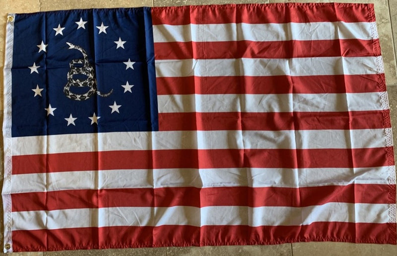 Betsy Ross Gadsden Flag 3'x5' 100D Flag Rough Tex ®