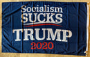 Socialism Sucks Trump 2020 Flag Double Sided Rough Tex® 100D 3'X5' Flag