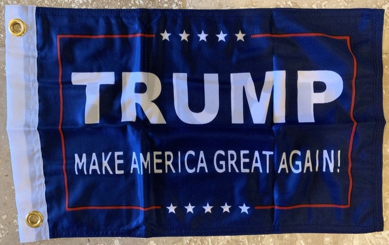 Trump Flag With Grommets In Poly(dbl) - 12''x18''