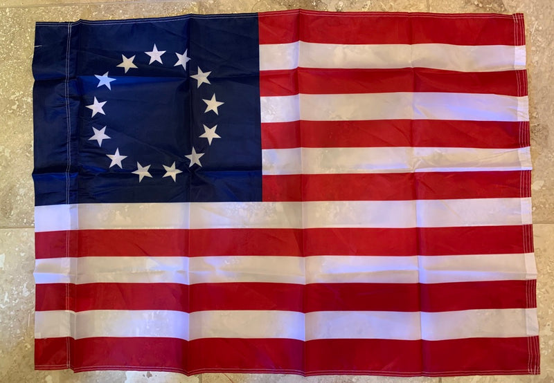 Betsy Ross Flag With Sleeve Rough Tex ® 28''x 40'' 150D