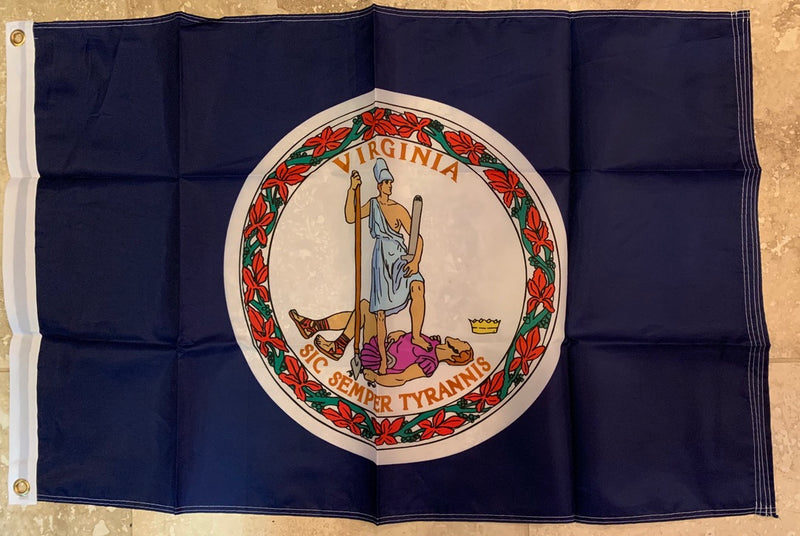 Virginia Flag Sic Semper Tyrannis Rough Tex ® 2'x3' 150D Flags