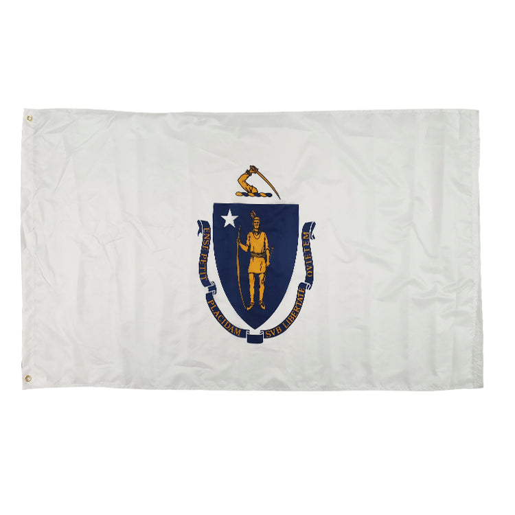 The Commonwealth of Massachusetts 3'X5' Flag ROUGH TEX® 100D