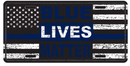 Usa Blue Lives Matter Vintage Embossed License Plate