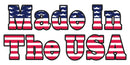 Made In The USA American Flag Bumper Sticker