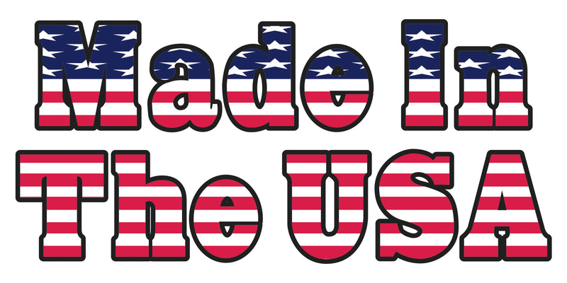 Made In The USA American Flag Bumper Sticker