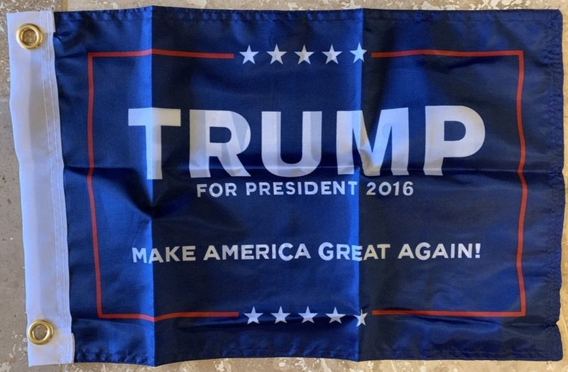 Trump For President 2016  M A G A With Grommets Knit- 12''X18'' Rough Tex®