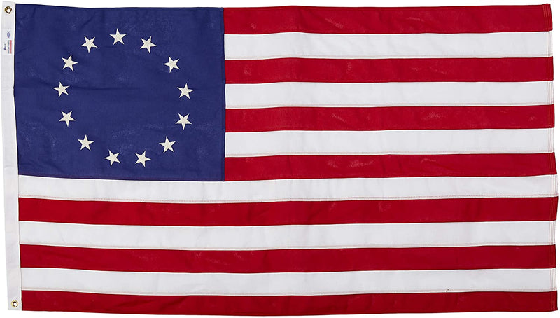 Betsy Ross Embroidered 3'X5' Flag Rough Tex® 150D