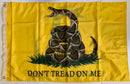 Gadsden Live Rattlesnake Don't Tread On Me Double Sided Flag 2'X3' Rough Tex® 100D