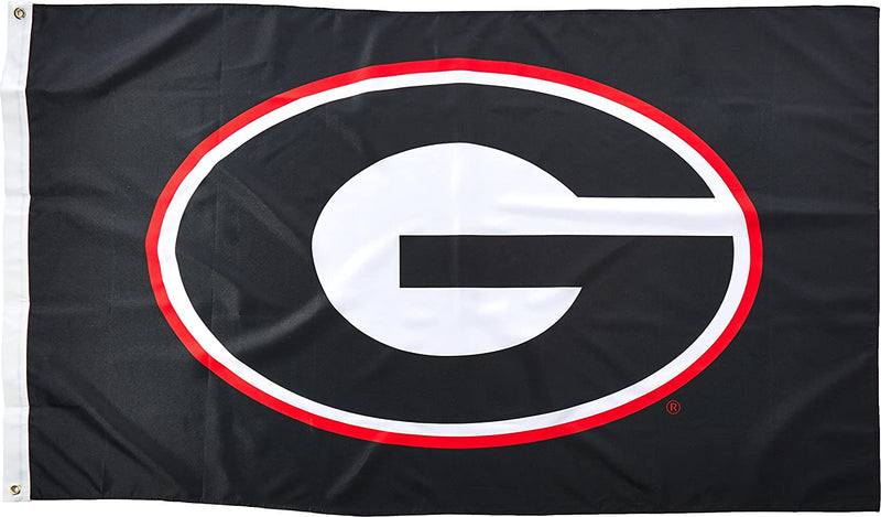 University Of Georgia UGA Black 3'X5' Flag Rough Tex® 300D