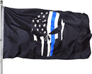 American Blue Shield Police Punisher 2'X3' Flag Rough Tex® 100D