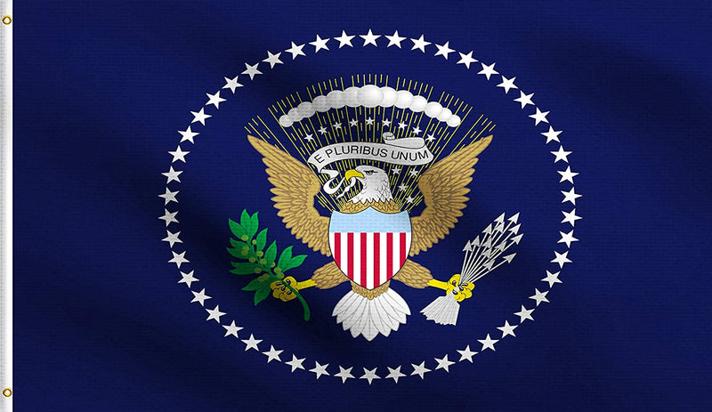 12 US President Seal 12''X18'' Stick Flags - Rough Tex ®100D