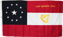 24th Georgia Vols 3'x5' Cotton Flag Stars & Bars Irish