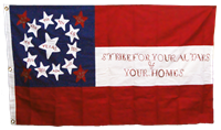 10th Texas Cavalry Regiment 1861 3'x5' Cotton Flag Strike for Your Altars & Your Homes Stars and Bars