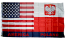 USA Poland 2x3ft Nylon 150D Flag