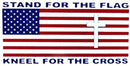 Stand For The Flag Kneel For The Cross White Bumper Sticker