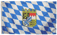Bavaria with Crest (German State) 5'x8' Rough Tex 100D Flag