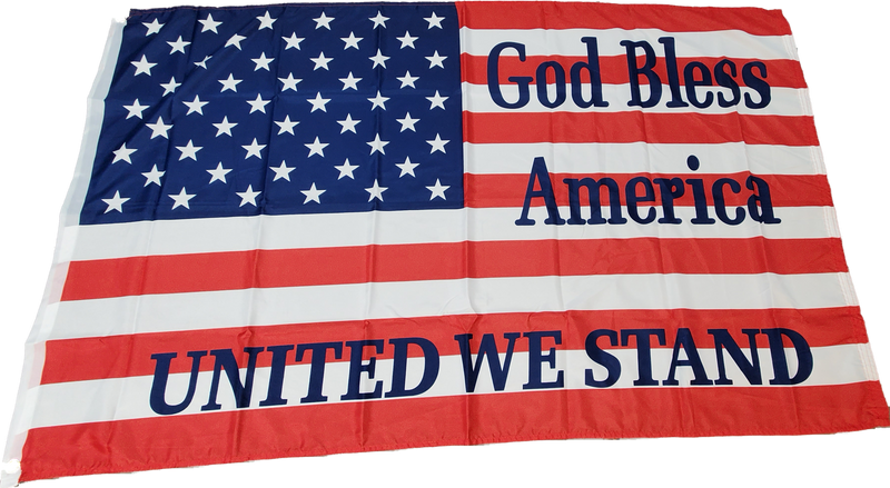 United We Stand God Bless America Stars And Stripes 3'X5' Flag - Rough Tex ®100D