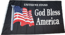 United We Stand God Bless America Black 3'X5' Flag - Rough Tex ®100D