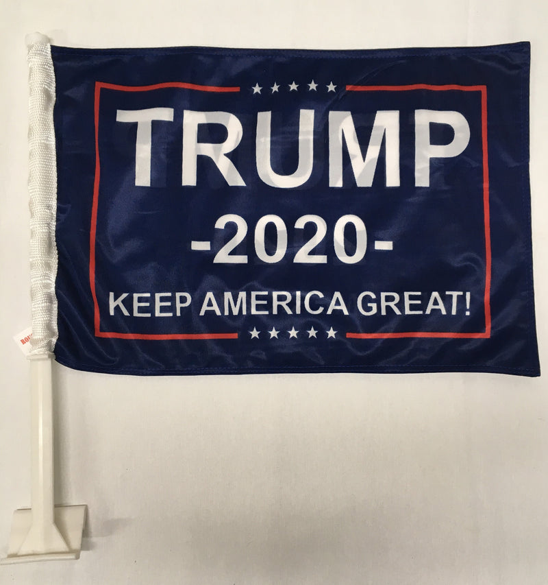 Trump 2020 Keep America Great KAG Double Sided 12''X18'' Car Flag Knit Nylon
