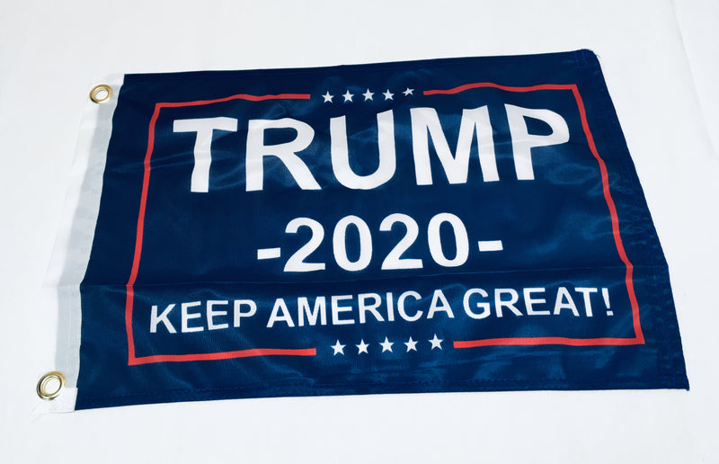 Blue Trump 2020 Keep America Great KAG Double Sided Flag- 12''x18'' Rough Tex®