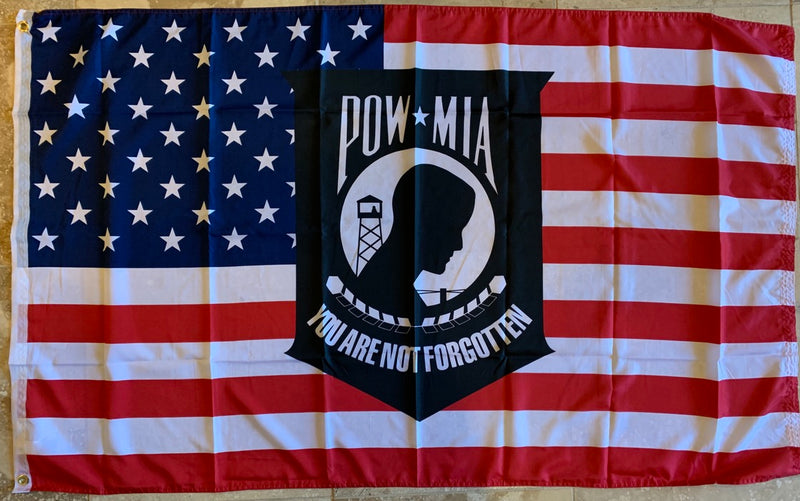 POW MIA USA Flag You Are Not Forgotten American Stars And Stripes Rough Tex ® 100D 3'X5'