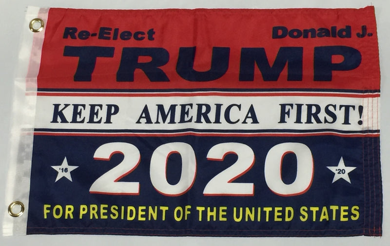 Re-Elect Donald J. Trump 2020 - 12''X18'' Single Sided Flag